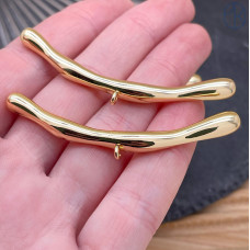 Бейл-бусина фриформ, цвет золото 363х6 мм