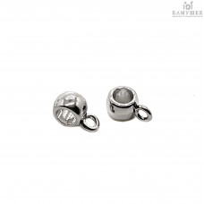 Бейл неразъемное кольцо, цвет серебро 5х3 мм 