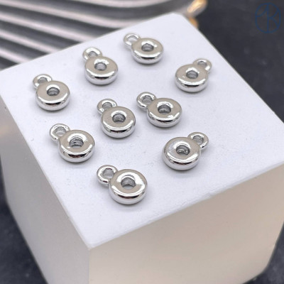 Бейл неразъемное кольцо, цвет серебро 6 мм