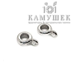 Бейл неразъемное кольцо, цвет серебро 7 мм