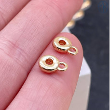 Бейл неразъемное кольцо, цвет золото 6 мм