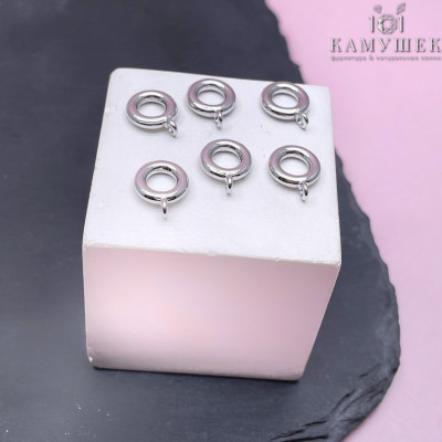 Бейл разъемное кольцо, цвет серебро 9 мм