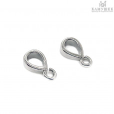 Бейл разъемное кольцо, цвет серебро 9х2 мм