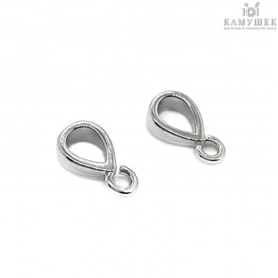 Бейл разъемное кольцо, цвет серебро 9х2 мм