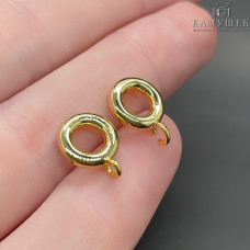 Бейл разъемное кольцо, цвет золото 9 мм