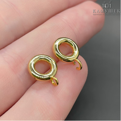 Бейл разъемное кольцо, цвет золото 9 мм