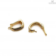 Бейл съемный цирконы, цвет золото 14 мм 