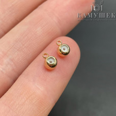 Бейл-стоппер неразъемное кольцо, цвет золото 4 мм