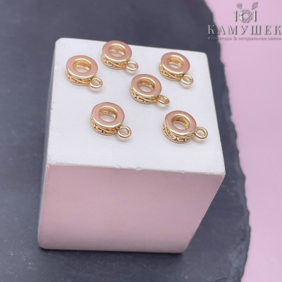 Бейл узор неразъемное кольцо, цвет золото 7 мм