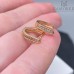 Бейл зажимной цирконы, цвет золото 12 мм