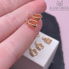 Бейл зажимной гладкий, цвет золото 11х4 мм