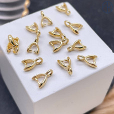 Бейл зажимной гладкий, цвет золото 8х2 мм