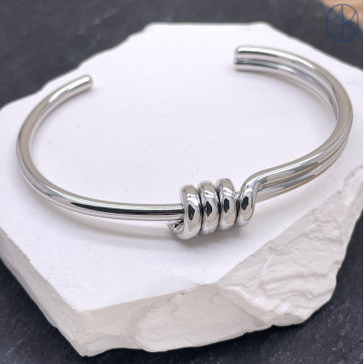 Браслет №12 цвет серебро