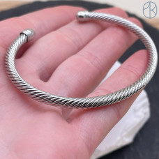 Браслет №8 цвет серебро