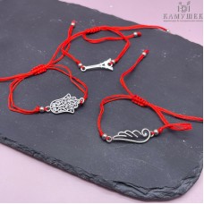 Браслет с красной нитью, 3 шт