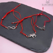 Браслет с красной нитью, 3 шт