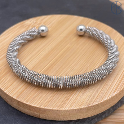 Браслет сталь №1 цвет серебро