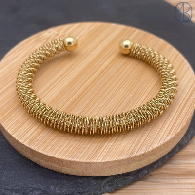 Браслет сталь №1 цвет золото