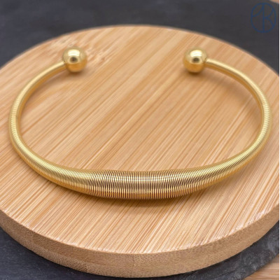 Браслет сталь №2 цвет золото