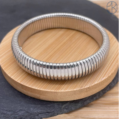 Браслет сталь №5 цвет серебро