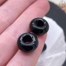 Бублик Агат черный 14 мм