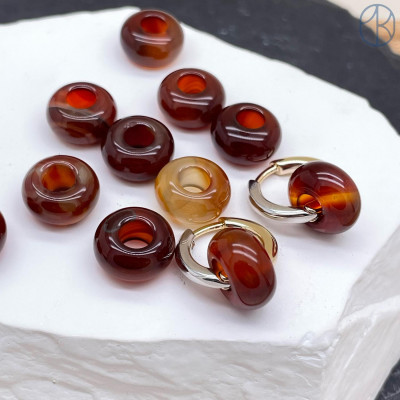 Бублик Агат сардоникс 14мм