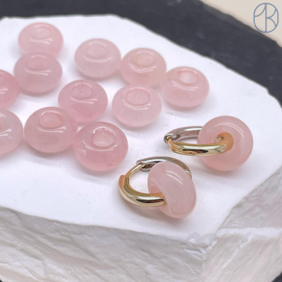 Бублик Кварц розовый 14 мм