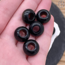 Бублик обсидиан с золотым отливом 14 мм