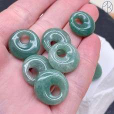 Бублик смещенный центр Авантюрин зеленый 18 мм