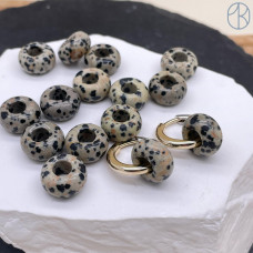 Бублик Яшма далматиновая 14 мм