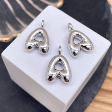  Буква объемная А, цвет серебро 18 мм