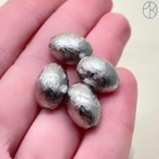 Бусина, цвет серебро 10х14 м