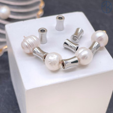 Бусина, цвет серебро 4х6 мм 