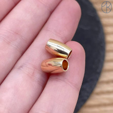 Бусина, цвет золото 10х6 мм 