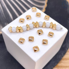 Бусина цвет золото 4 мм