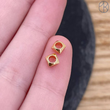 Бусина цвет золото 4 мм