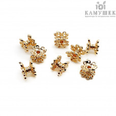 Бусина, цвет золото 6х4 мм 