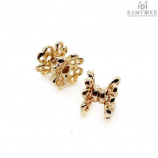 Бусина, цвет золото 6х4 мм 