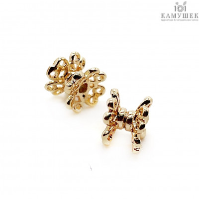 Бусина, цвет золото 6х4 мм 