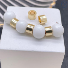 Бусина, цвет золото 6х4 мм