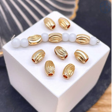 Бусина, цвет золото 7 мм