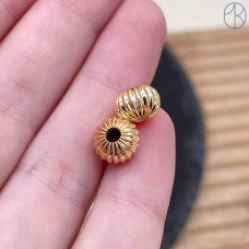 Бусина, цвет золото 8 мм 