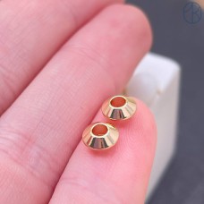 Бусина, цвет золото уп. 5 шт. 6 мм