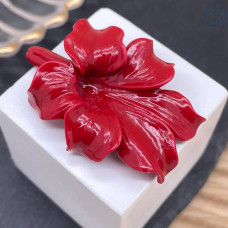 Бусина цветок бордовый 45 мм