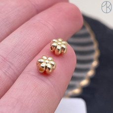 Бусина цветок, цвет золото 5 мм 