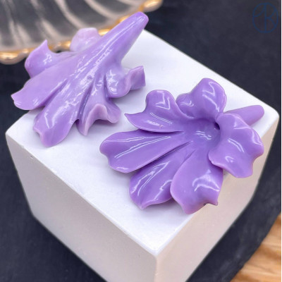 Бусина цветок сиреневый 32 мм