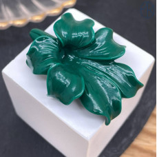 Бусина цветок темно-зеленый 45 мм