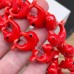 Бусина дельфин красный 19 мм