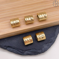 Бусина Дева сталь, цвет золото 9 мм