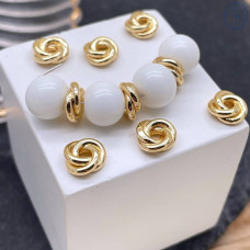 Бусина двойная, цвет золото 8 мм 